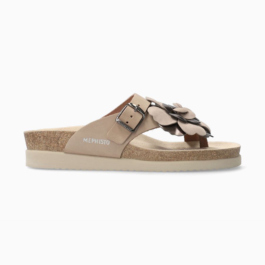 Mephisto HELEN FLOWER Nubuck Sko 2074693-JL - Tøfler Dame Beige